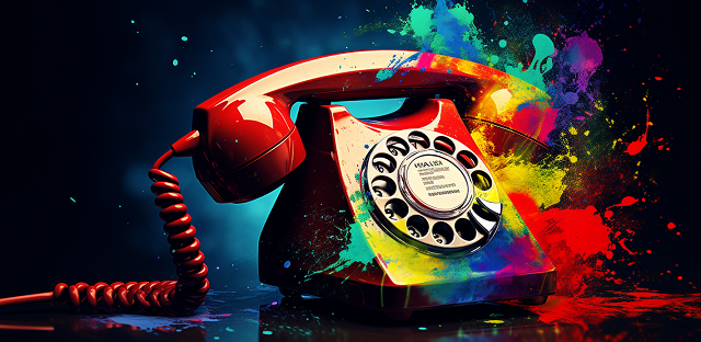 Kolorowy telefon