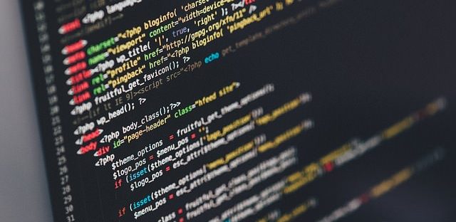 Kod php na monitorze